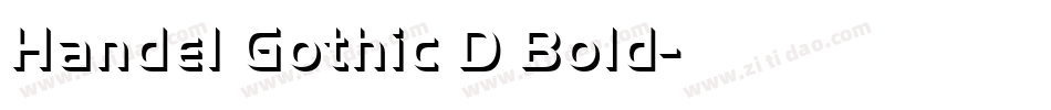 Handel Gothic D Bold字体转换